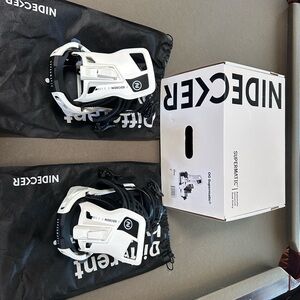 Nidecker Supermatic OG STEP-IN snowboard binding-white size small.